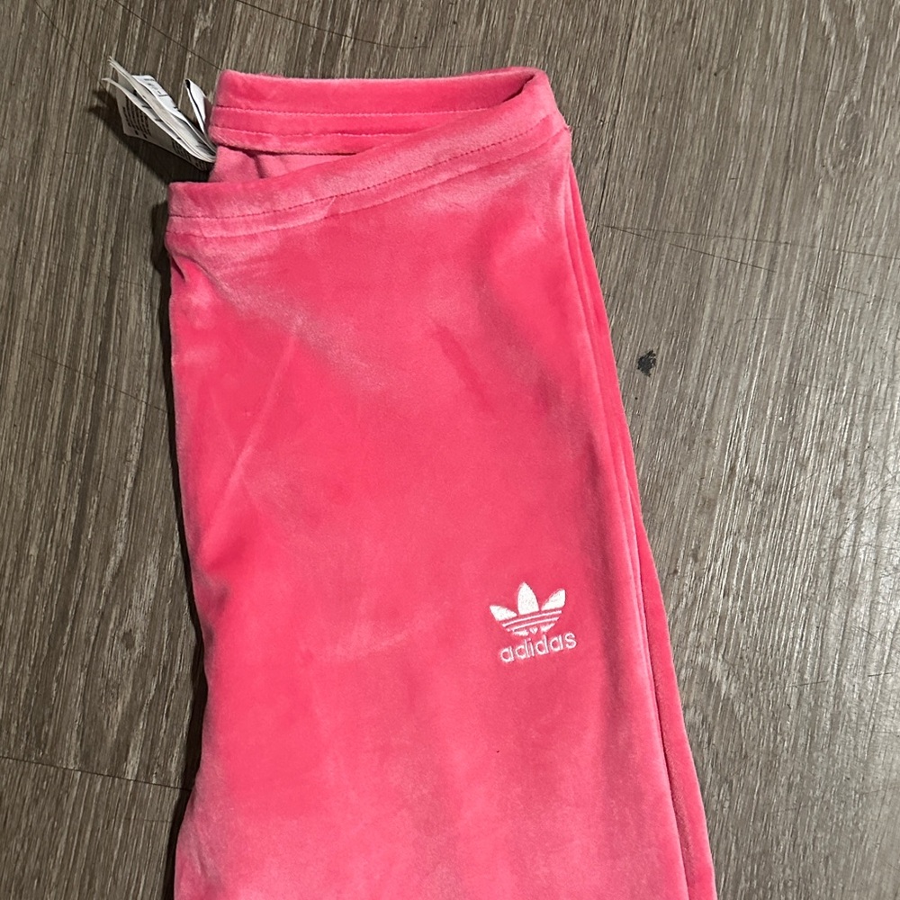 Adidas Velvet Pink Flared Pants - Picture 4 of 6